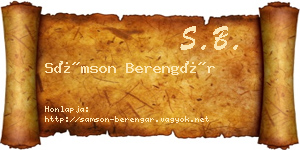 Sámson Berengár névjegykártya